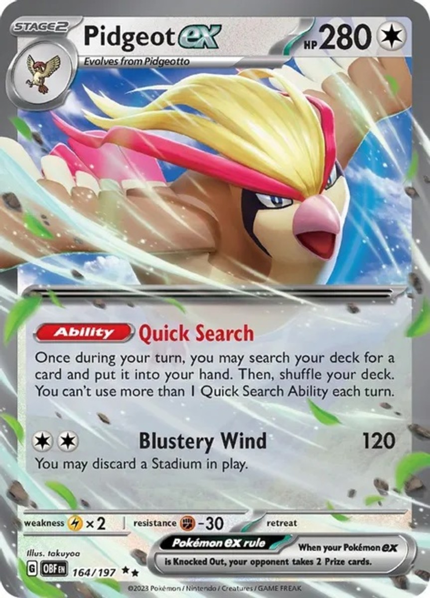 Pidgeot EX Alternate Art Obsidian Flames
